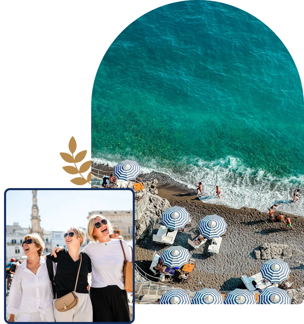 Group of friends by the sea